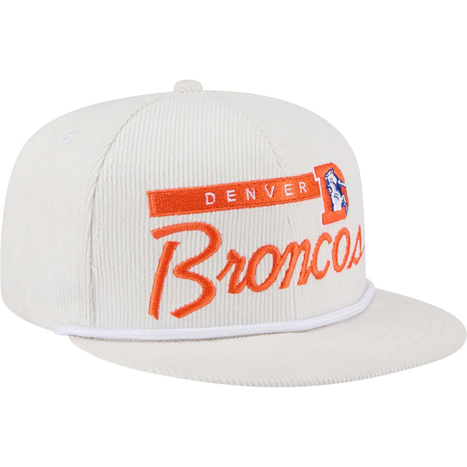 NFL Denver Broncos New Era Corduroy Rope 9FIFTY Snapback Hat - Blue