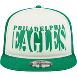 NFL Philadelphia Eagles New Era Team Cutout 9FIFTY A-Frame Snapback Hat -  Cream