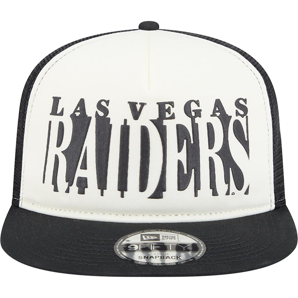 NFL Las Vegas Raiders New Era Team Cutout 9FIFTY A-Frame Snapback Hat -  Cream