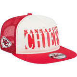 NFL Kansas City Chiefs New Era Team Cutout 9FIFTY A-Frame Snapback Hat -  Cream