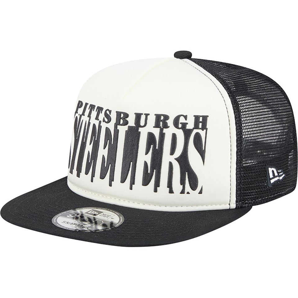 NFL Pittsburgh Steelers New Era Team Cutout 9FIFTY A-Frame Snapback Hat -  Cream