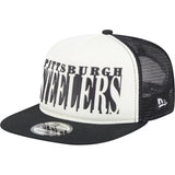 NFL Pittsburgh Steelers New Era Team Cutout 9FIFTY A-Frame Snapback Hat -  Cream