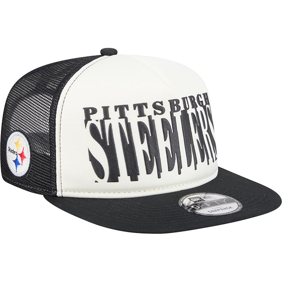 NFL Pittsburgh Steelers New Era Team Cutout 9FIFTY A-Frame Snapback Hat -  Cream