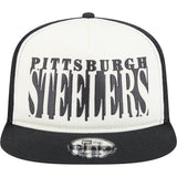 NFL Pittsburgh Steelers New Era Team Cutout 9FIFTY A-Frame Snapback Hat -  Cream