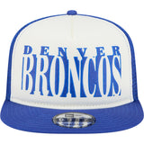 NFL Denver Broncos New Era Team Cutout 9FIFTY A-Frame Snapback Hat -  Cream