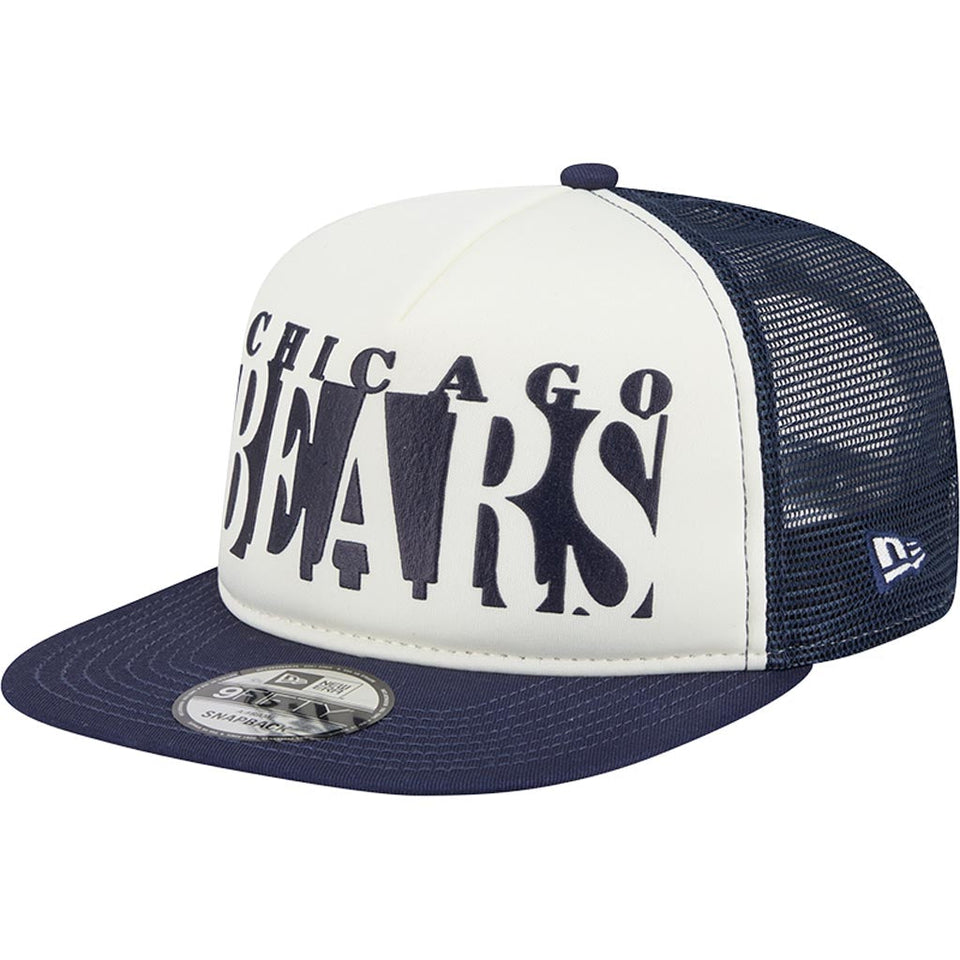 NFL Chicago Bears New Era Team Cutout 9FIFTY A-Frame Snapback Hat -  Cream