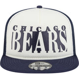 NFL Chicago Bears New Era Team Cutout 9FIFTY A-Frame Snapback Hat -  Cream