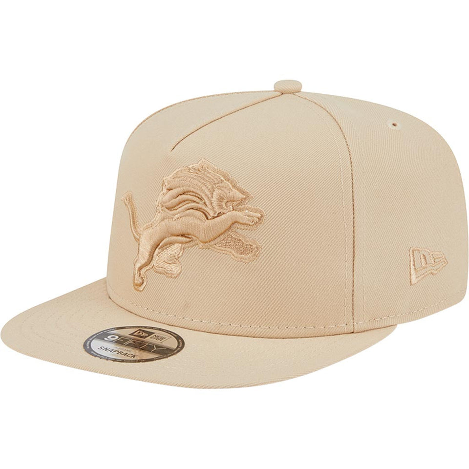 NFL Detroit Lions New Era Dry Wood 9FIFTY A-Frame Snapback Hat - Tan