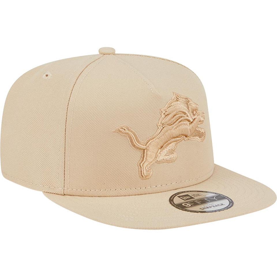 NFL Detroit Lions New Era Dry Wood 9FIFTY A-Frame Snapback Hat - Tan