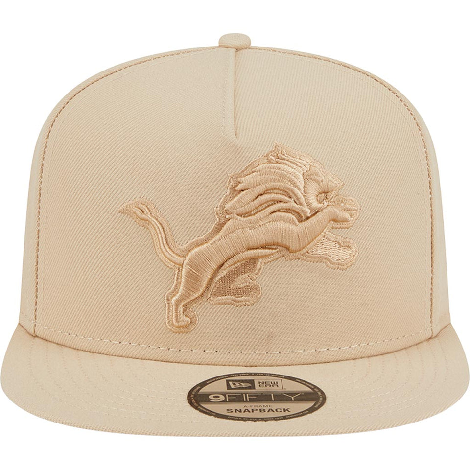 NFL Detroit Lions New Era Dry Wood 9FIFTY A-Frame Snapback Hat - Tan