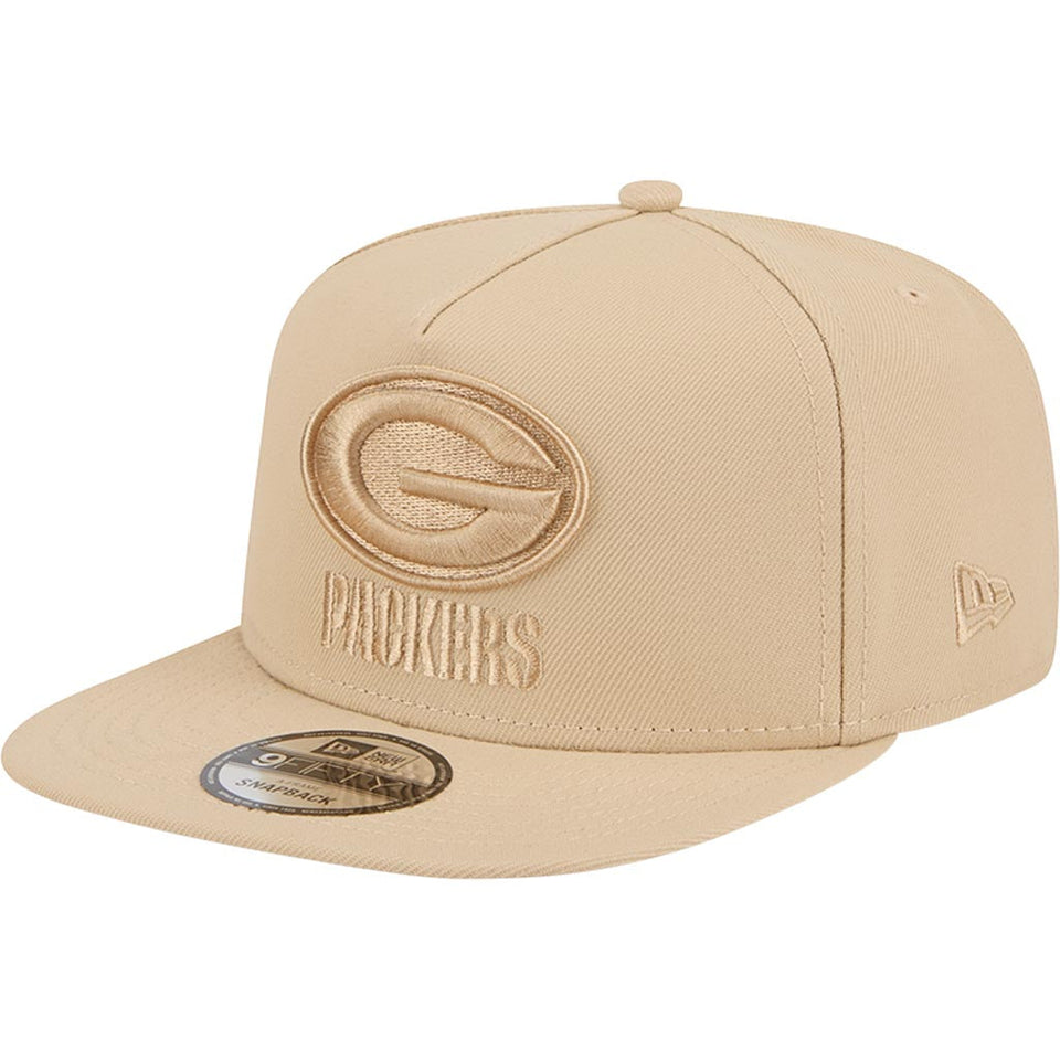 NFL Green Bay Packers New Era Dry Wood 9FIFTY A-Frame Snapback Hat - Tan