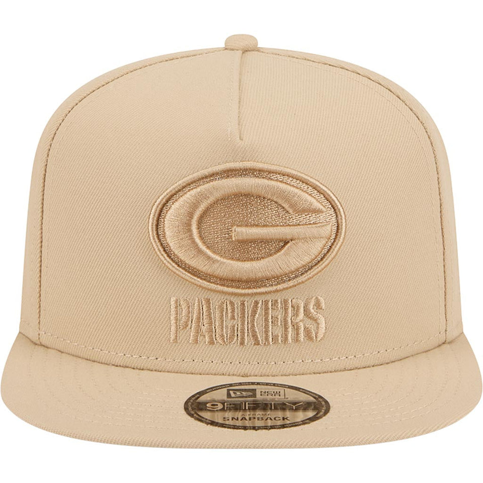 NFL Green Bay Packers New Era Dry Wood 9FIFTY A-Frame Snapback Hat - Tan