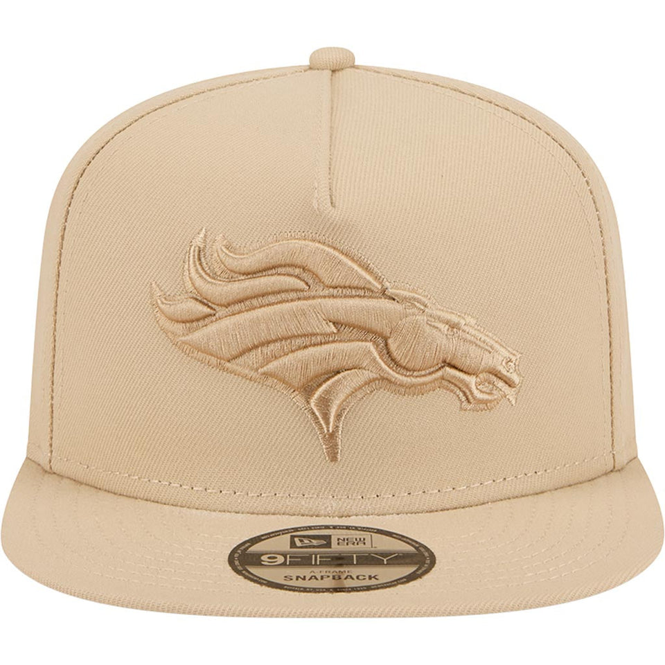 NFL Denver Broncos New Era Dry Wood 9FIFTY A-Frame Snapback Hat - Tan