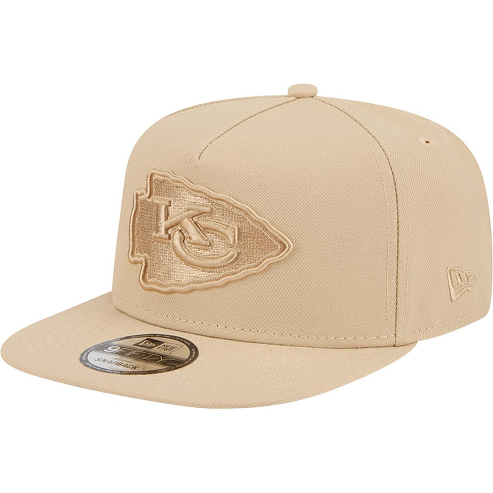 NFL Kansas City Chiefs New Era Dry Wood 9FIFTY A-Frame Snapback Hat - Tan