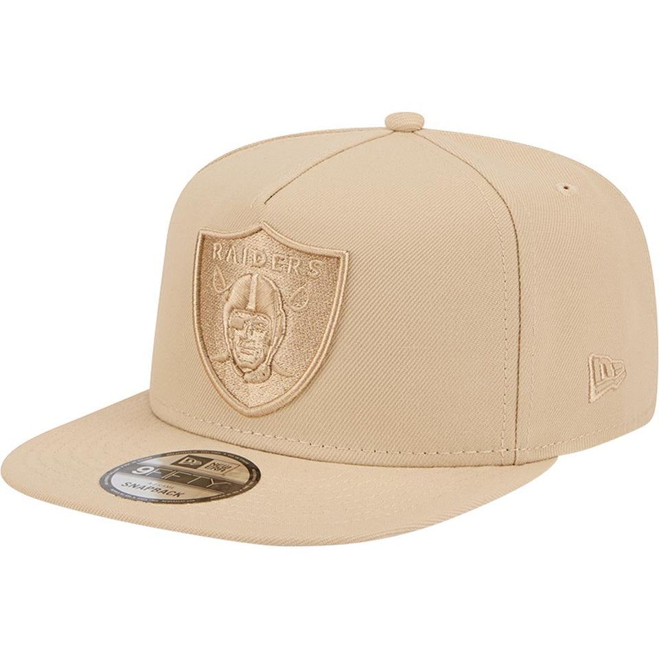 NFL Las Vegas Raiders New Era Dry Wood 9FIFTY A-Frame Snapback Hat - Tan
