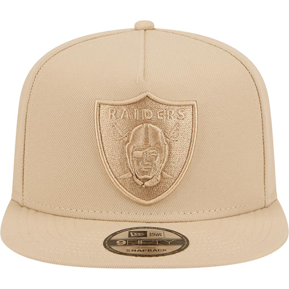 NFL Las Vegas Raiders New Era Dry Wood 9FIFTY A-Frame Snapback Hat - Tan