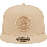 NFL Pittsburgh Steelers New Era Dry Wood 9FIFTY A-Frame Snapback Hat - Tan