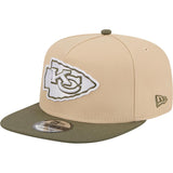 NFL Kansas City Chiefs New Era Two-Tone Drift Wood 9FIFTY A-Frame Snapback Hat - Tan