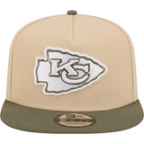 NFL Kansas City Chiefs New Era Two-Tone Drift Wood 9FIFTY A-Frame Snapback Hat - Tan