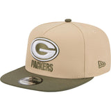 NFL Green Bay Packers New Era Two-Tone Drift Wood 9FIFTY A-Frame Snapback Hat - Tan