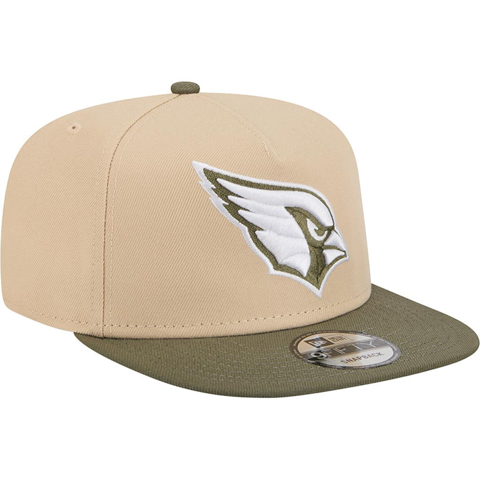 NFL Arizona Cardinals New Era Two-Tone Drift Wood 9FIFTY A-Frame Snapback Hat - Tan