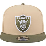 NFL Las Vegas Raiders New Era Two-Tone Drift Wood 9FIFTY A-Frame Snapback Hat - Tan