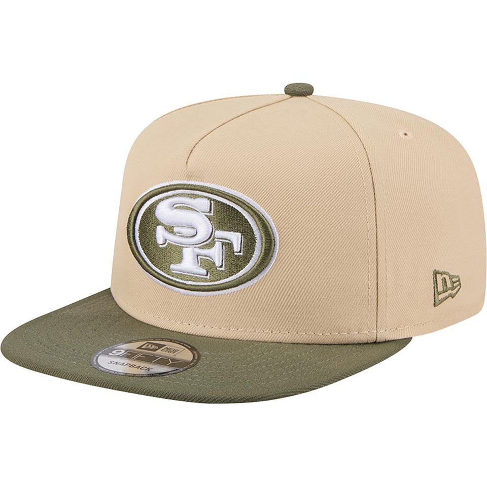 NFL San Francisco 49ers New Era Two-Tone Drift Wood 9FIFTY A-Frame Snapback Hat - Tan