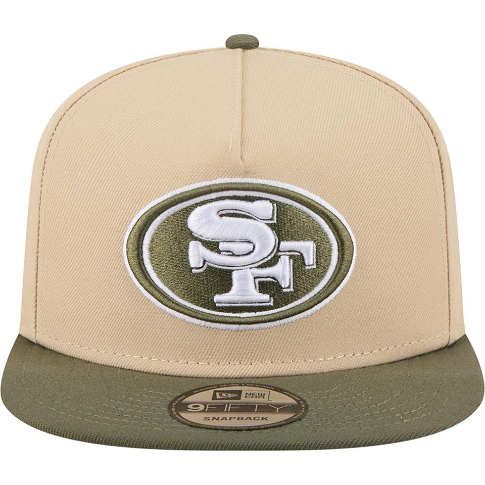 NFL San Francisco 49ers New Era Two-Tone Drift Wood 9FIFTY A-Frame Snapback Hat - Tan