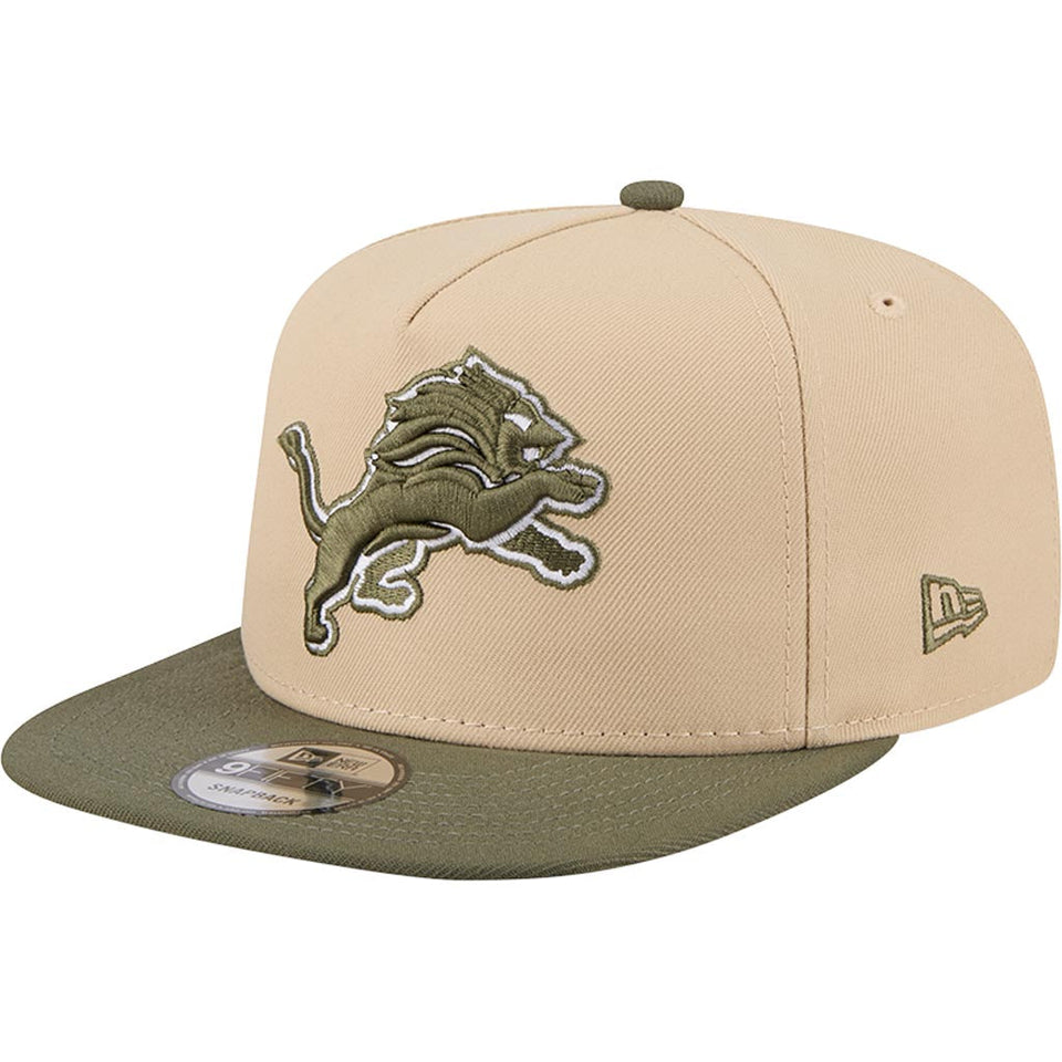 NFL Detroit Lions New Era Two-Tone Drift Wood 9FIFTY A-Frame Snapback Hat - Tan