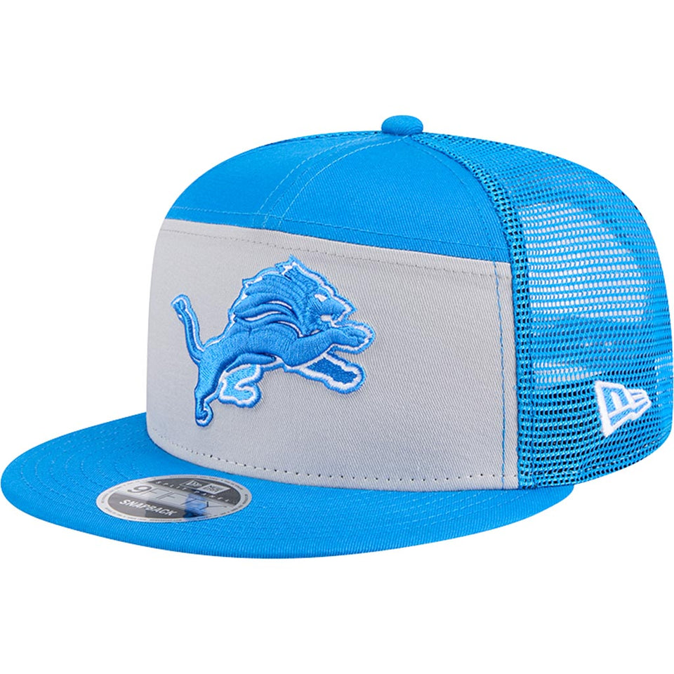 NFL Detroit Lions New Era Outdoor 9FIFTY Split Panel Snapback Hat - Gray