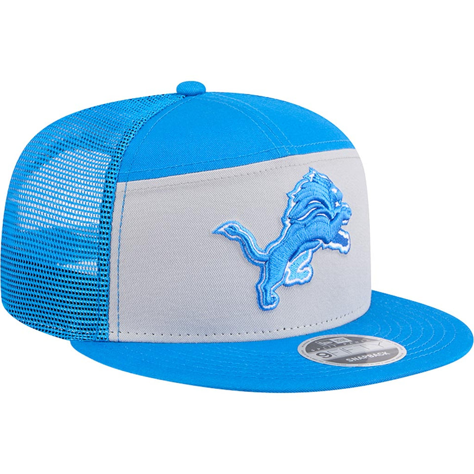 NFL Detroit Lions New Era Outdoor 9FIFTY Split Panel Snapback Hat - Gray