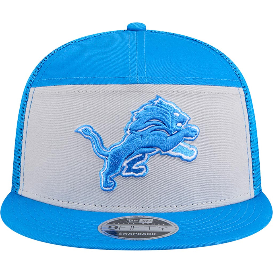 NFL Detroit Lions New Era Outdoor 9FIFTY Split Panel Snapback Hat - Gray