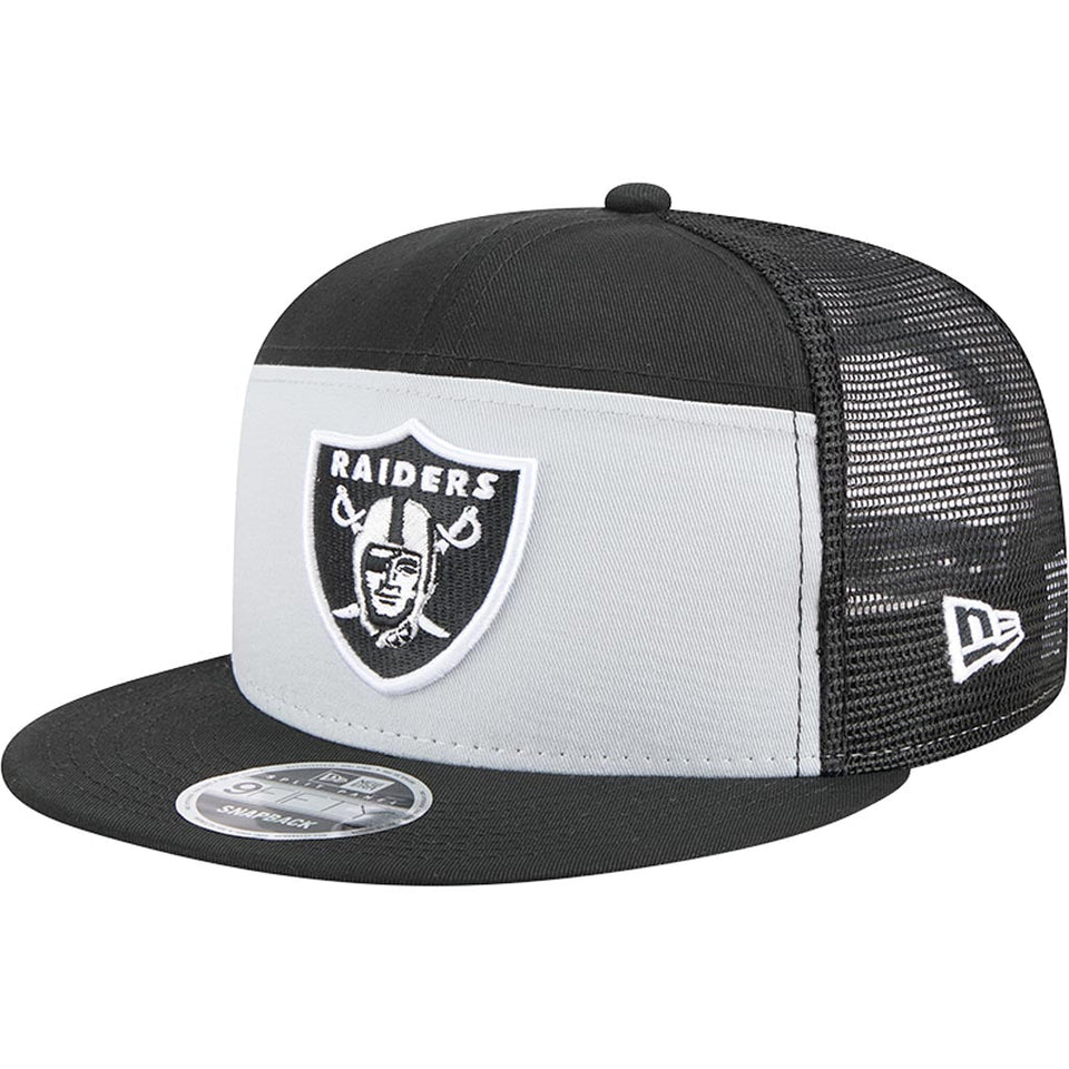 NFL Las Vegas Raiders New Era Outdoor 9FIFTY Split Panel Snapback Hat - Gray