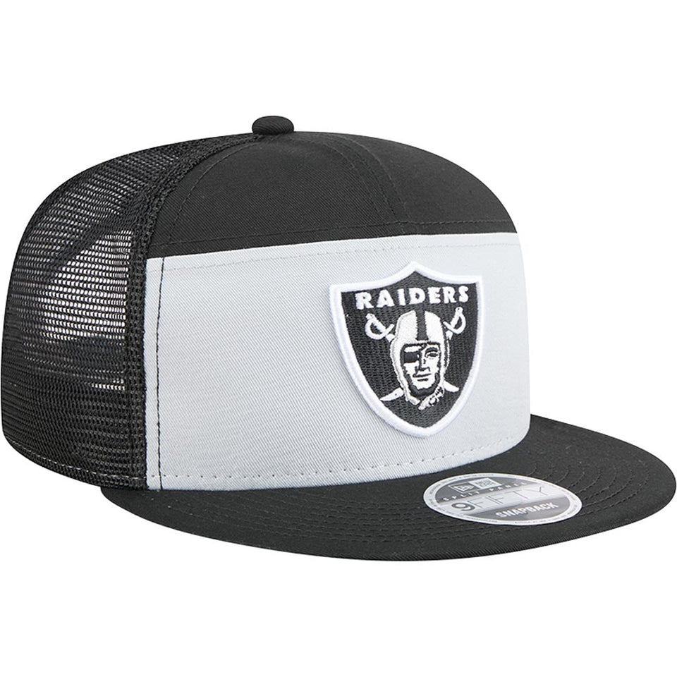 NFL Las Vegas Raiders New Era Outdoor 9FIFTY Split Panel Snapback Hat - Gray