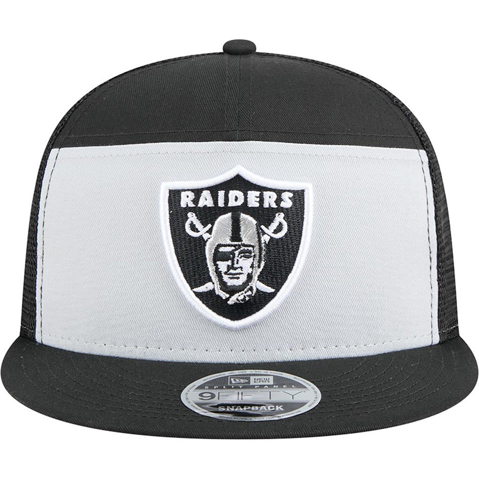 NFL Las Vegas Raiders New Era Outdoor 9FIFTY Split Panel Snapback Hat - Gray