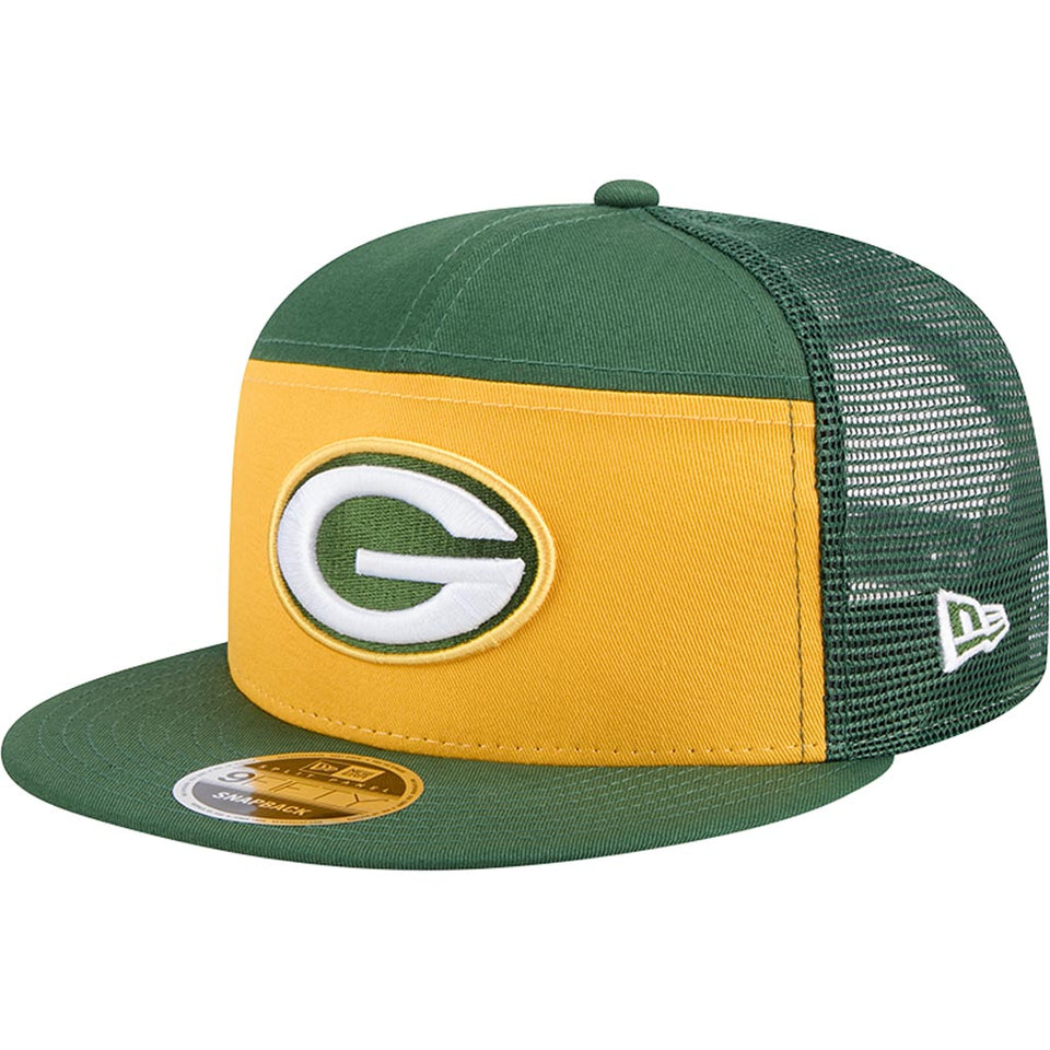 NFL Green Bay Packers New Era Outdoor 9FIFTY Split Panel Snapback Hat - Yellow