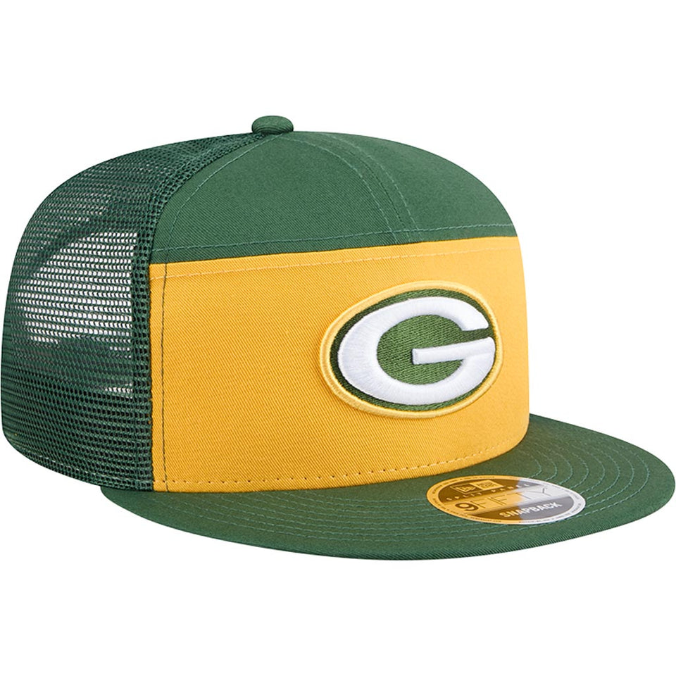 NFL Green Bay Packers New Era Outdoor 9FIFTY Split Panel Snapback Hat - Yellow