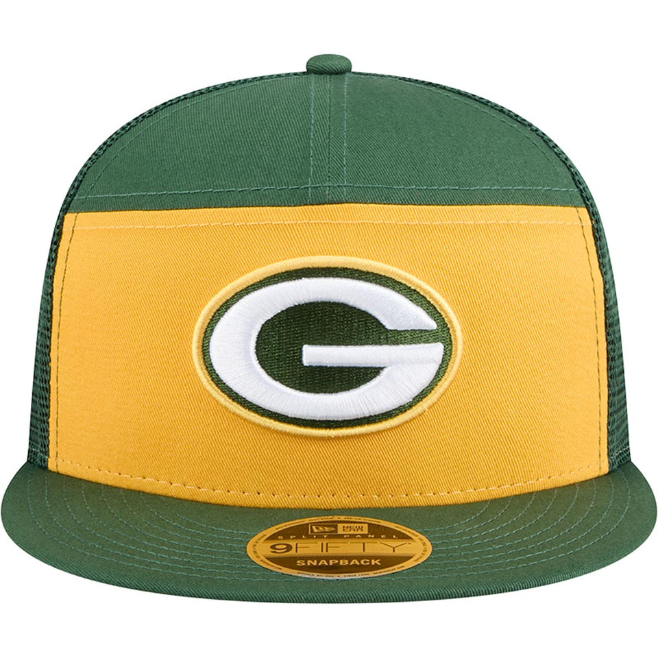 NFL Green Bay Packers New Era Outdoor 9FIFTY Split Panel Snapback Hat - Yellow