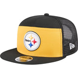NFL Pittsburgh Steelers New Era Outdoor 9FIFTY Split Panel Snapback Hat - Yellow