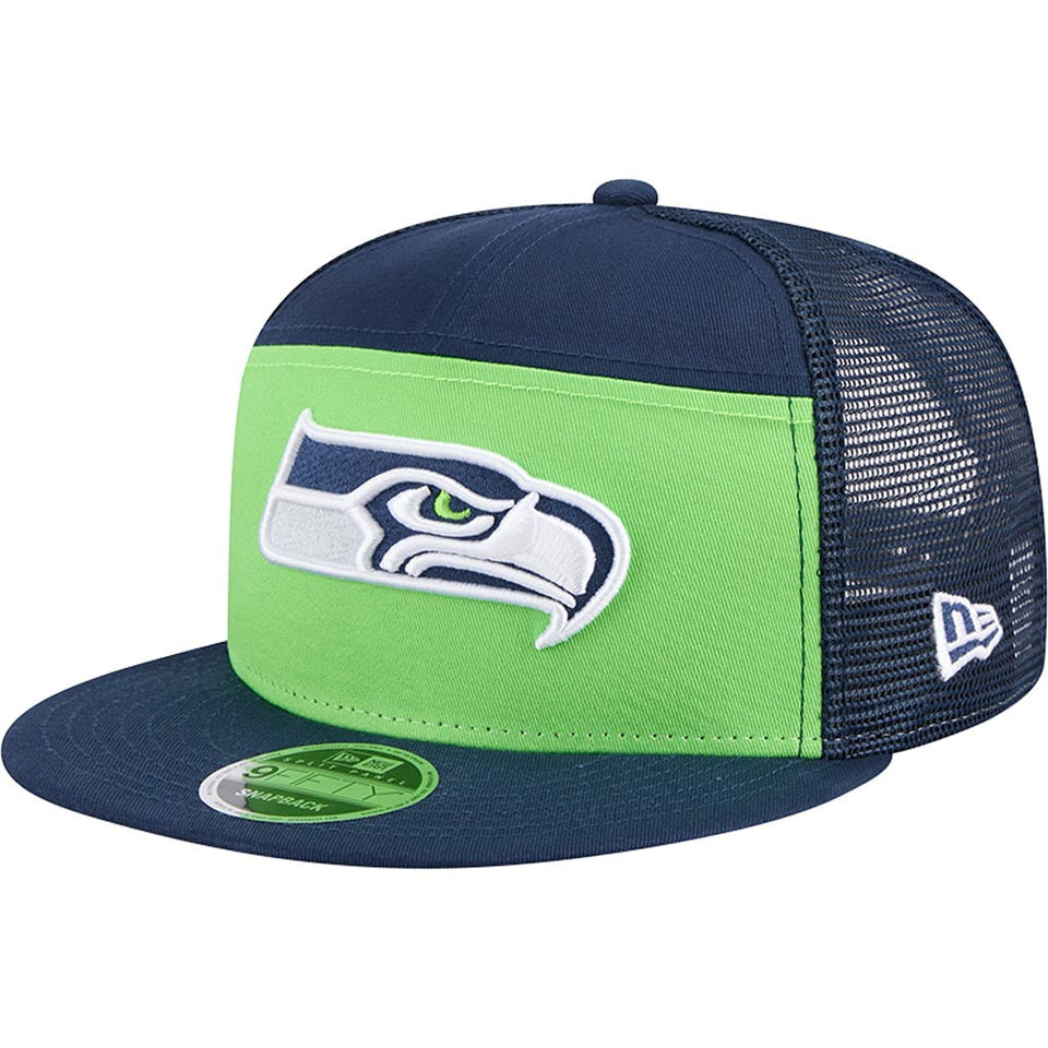 NFL Seattle Seahawks New Era Outdoor 9FIFTY Split Panel Snapback Hat - Green