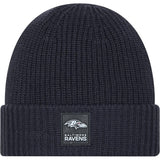 NFL Baltimore Ravens New Era 2025 Sideline Cold Weather Cuffed Knit Hat - Charcoal