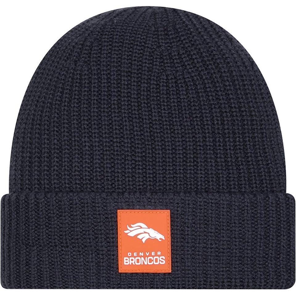 NFL Denver Broncos New Era 2025 Sideline Cold Weather Cuffed Knit Hat - Charcoal