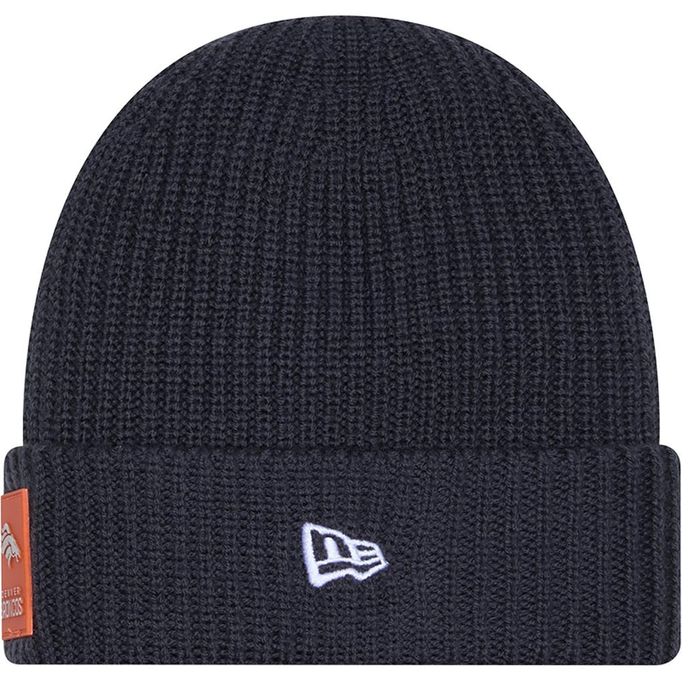 NFL Denver Broncos New Era 2025 Sideline Cold Weather Cuffed Knit Hat - Charcoal
