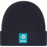 NFL Miami Dolphins New Era 2025 Sideline Cold Weather Cuffed Knit Hat - Charcoal