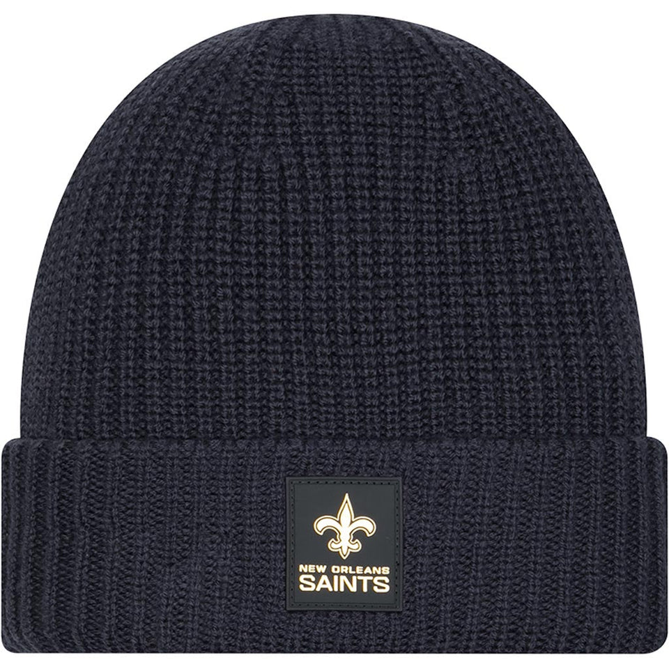 NFL New Orleans Saints New Era 2025 Sideline Cold Weather Cuffed Knit Hat - Charcoal