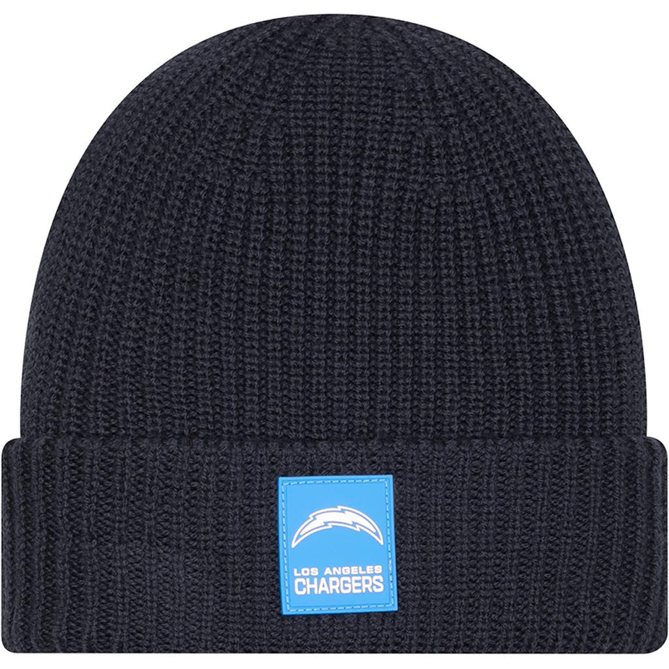 NFL Los Angeles Chargers New Era 2025 Sideline Cold Weather Cuffed Knit Hat - Charcoal