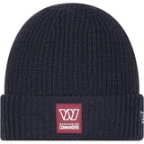 NFL Washington Commanders New Era 2025 Sideline Cold Weather Cuffed Knit Hat - Charcoal