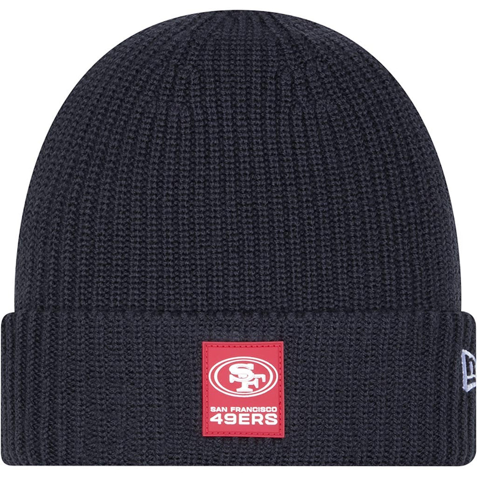 NFL San Francisco 49ers New Era 2025 Sideline Cold Weather Cuffed Knit Hat - Charcoal