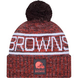 NFL Cleveland Browns New Era 2025 Sideline Sport Knit Hat - Brown