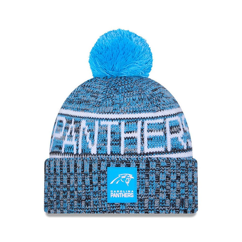 NFL Carolina Panthers New Era 2025 Sideline Sport Knit Hat - Blue